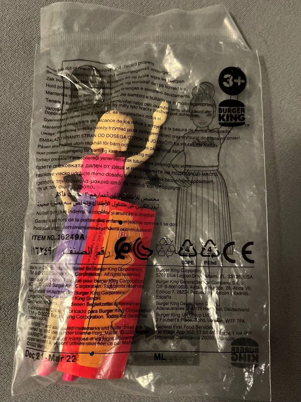 Burger King and McDonald’s Barbie toys